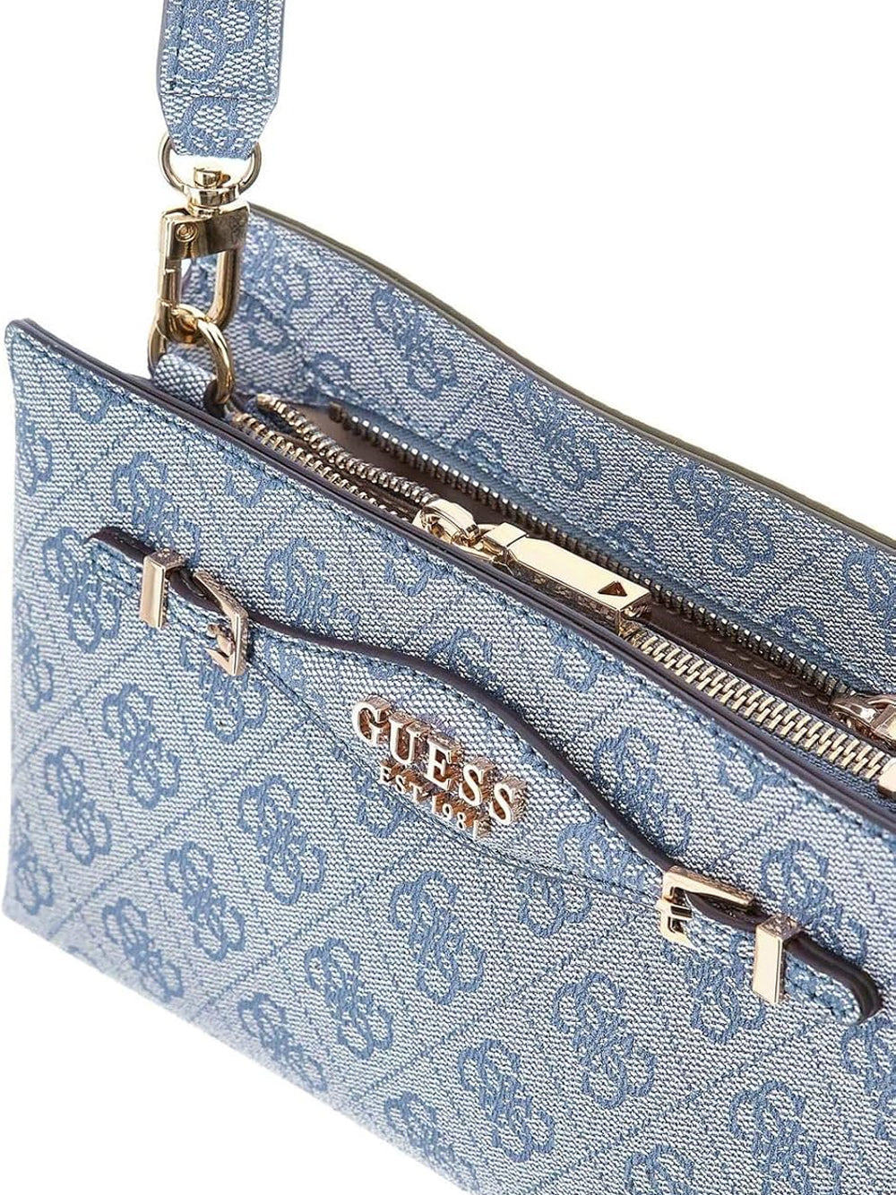 GUESS Borsa a Spalla logato Donna - modello HWSG9652120 Celeste