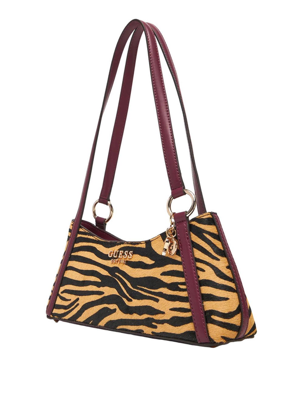 GUESS Borsa a Spalla Donna - Tigre modello HWZG7529180 Multicolore