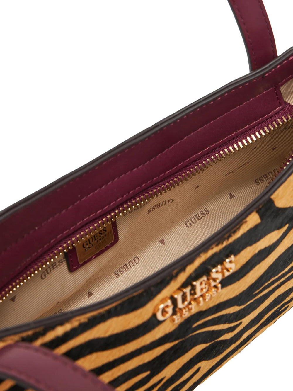 GUESS Borsa a Spalla Donna - Tigre modello HWZG7529180 Multicolore