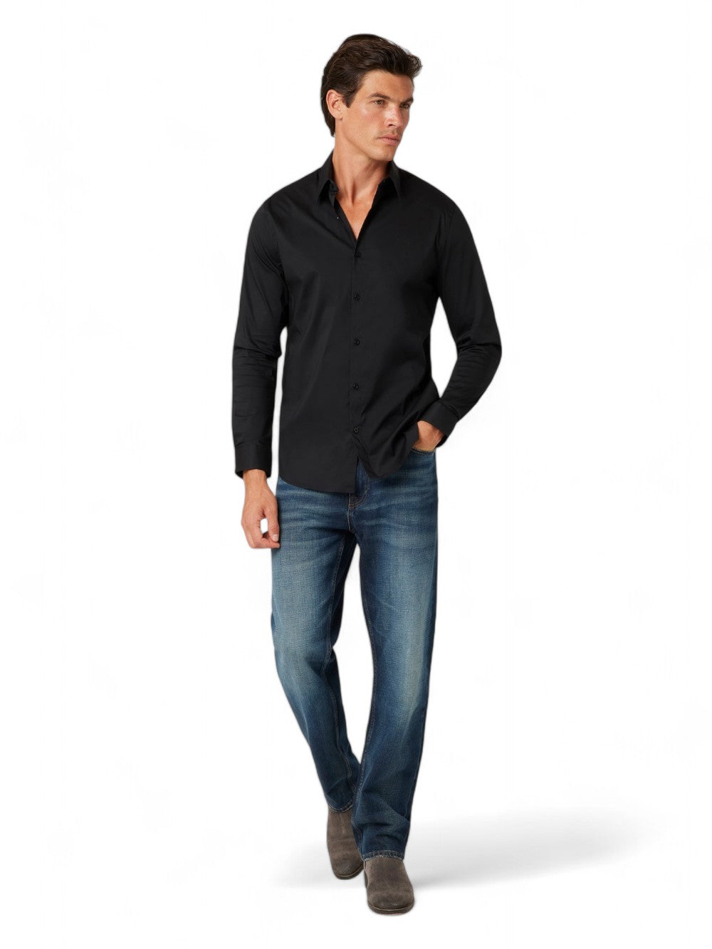 GUESS Camicia Uomo - modello M1YH20W7ZK1 Nero