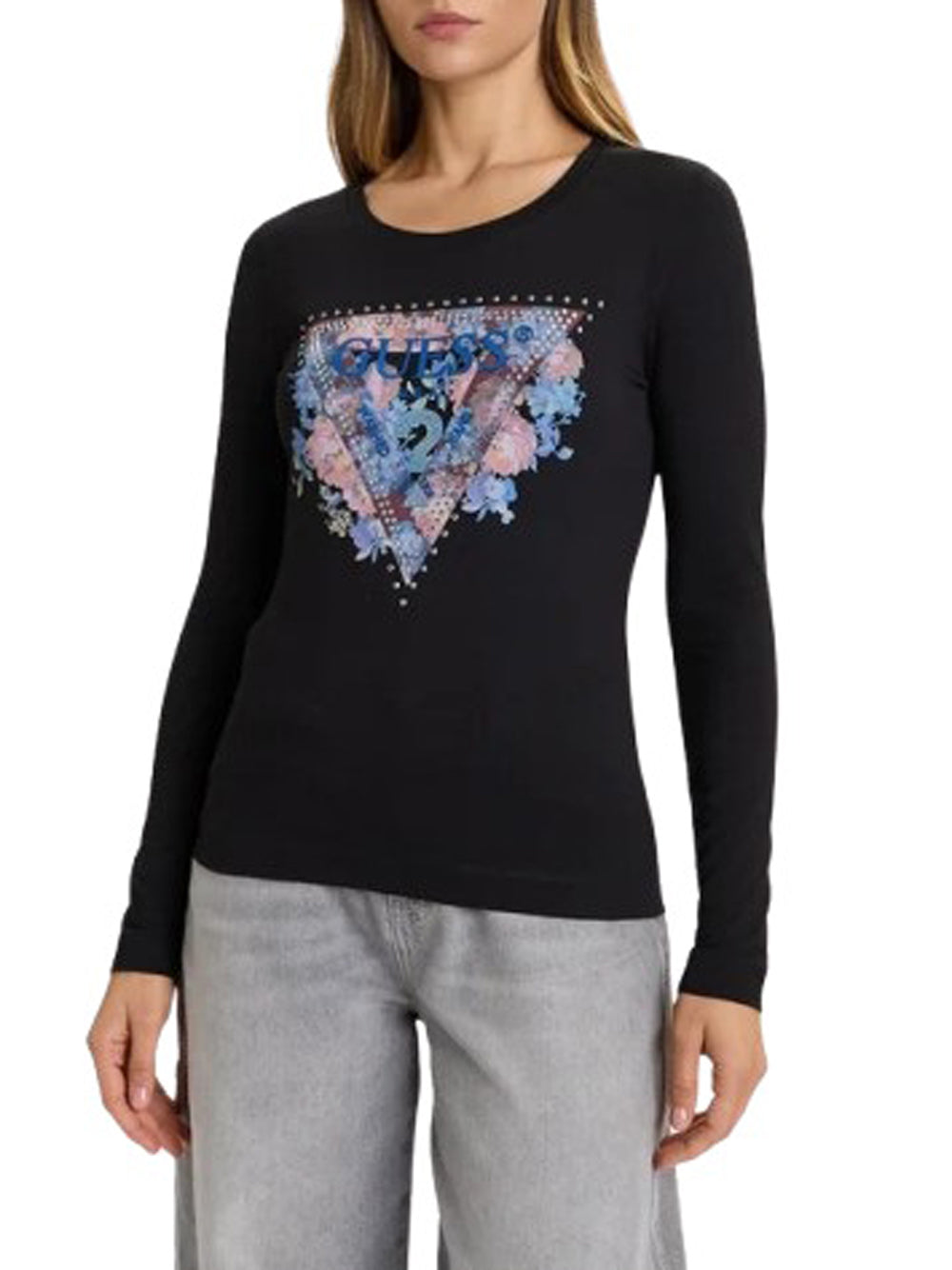 GUESS Maglia Donna - modello W5BI74J1314 Nero