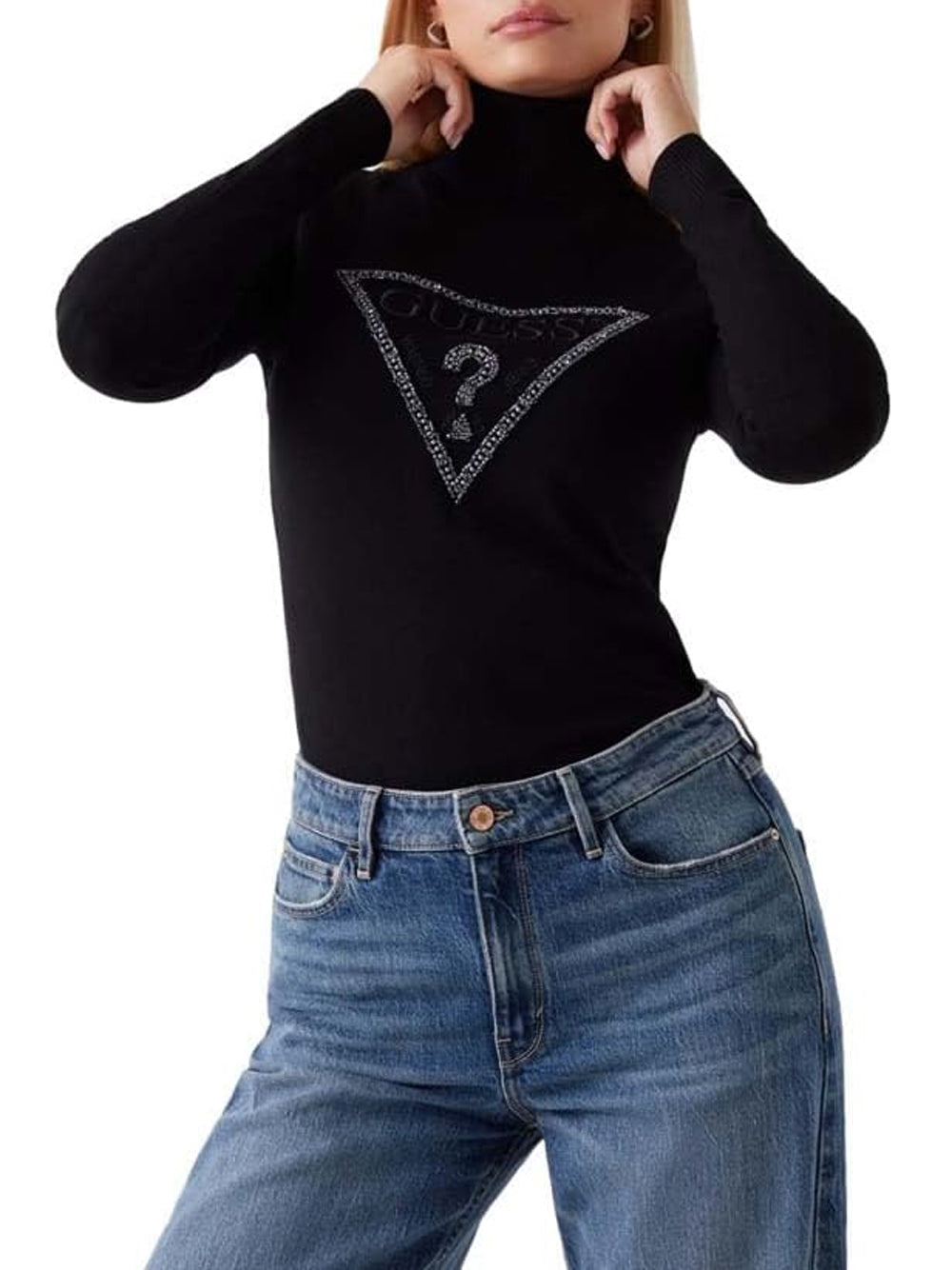 GUESS Maglione Donna - modello W5BR39Z2NQ2 Nero