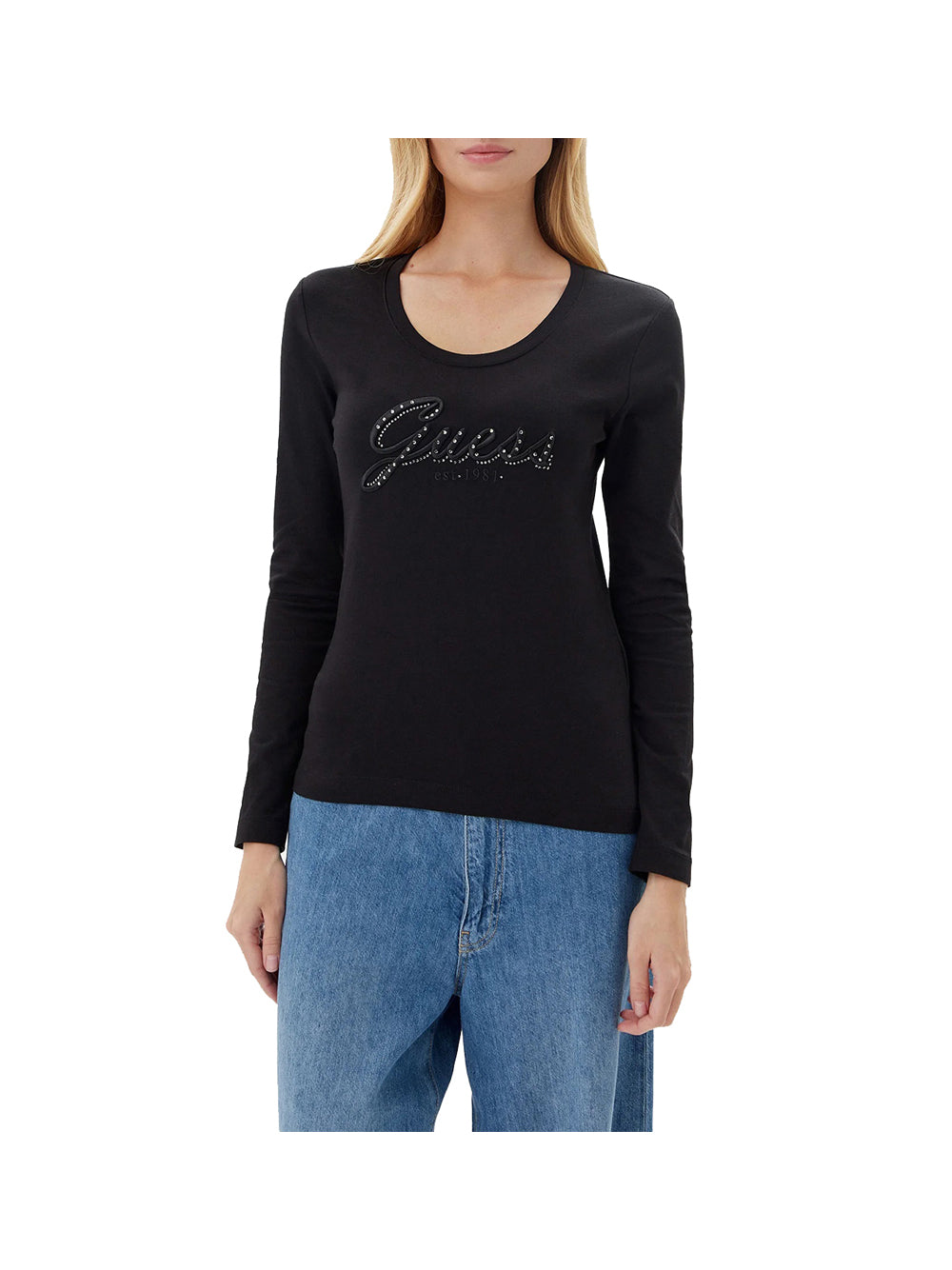 GUESS Maglia Donna - modello W5YI26J1314 Nero