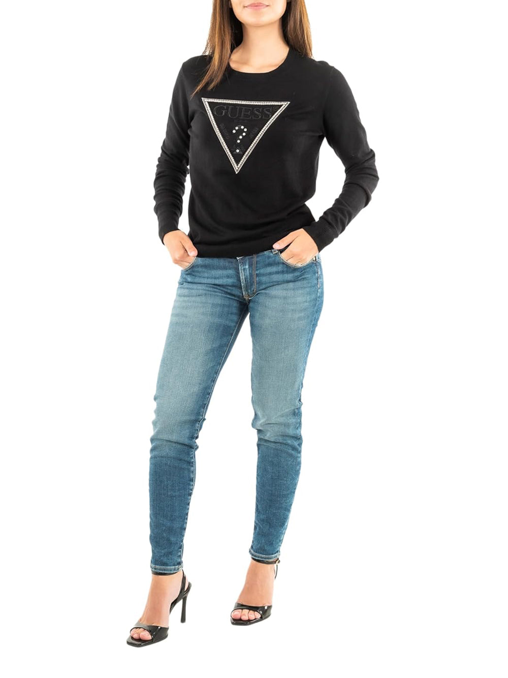 GUESS Maglione Donna - modello W5YR23Z2NQ2 Nero