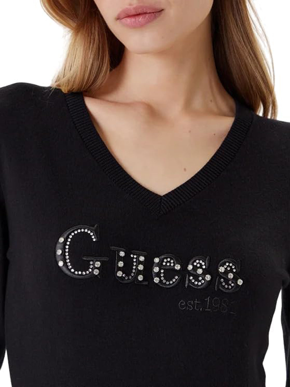 GUESS Maglione Donna - modello W5YR24Z2NQ2 Nero