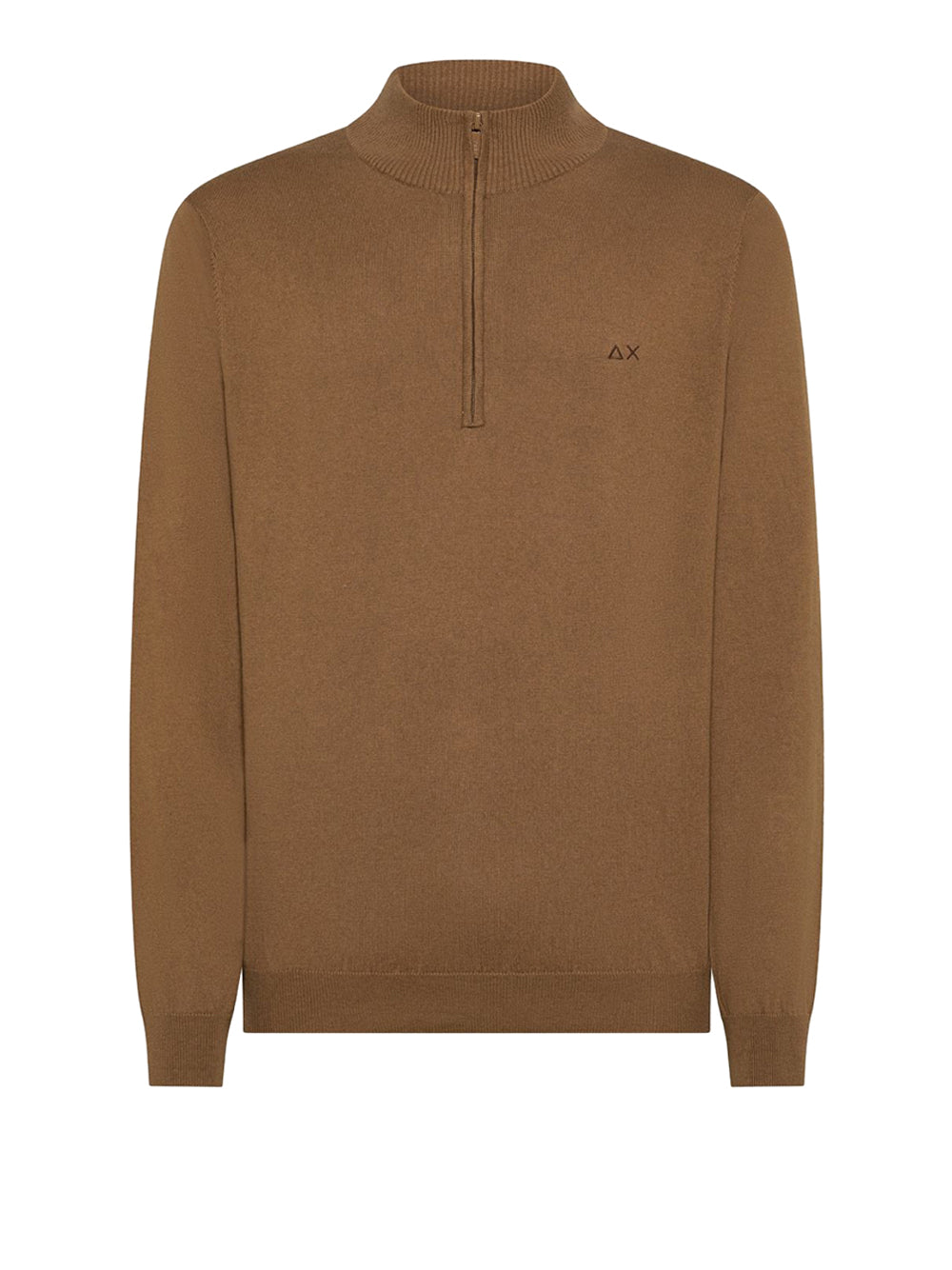 SUN68 Maglione con zip Uomo - modello K45107 Marrone