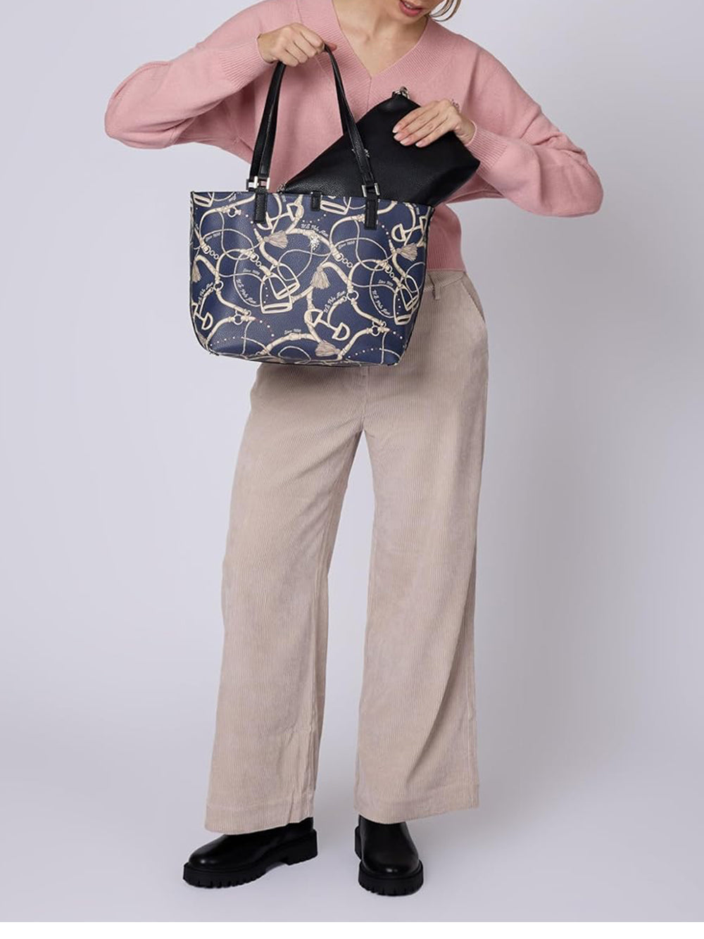 U.S. POLO ASSN. Borsa Shopping Donna - modello BIURR8907WVP Nero