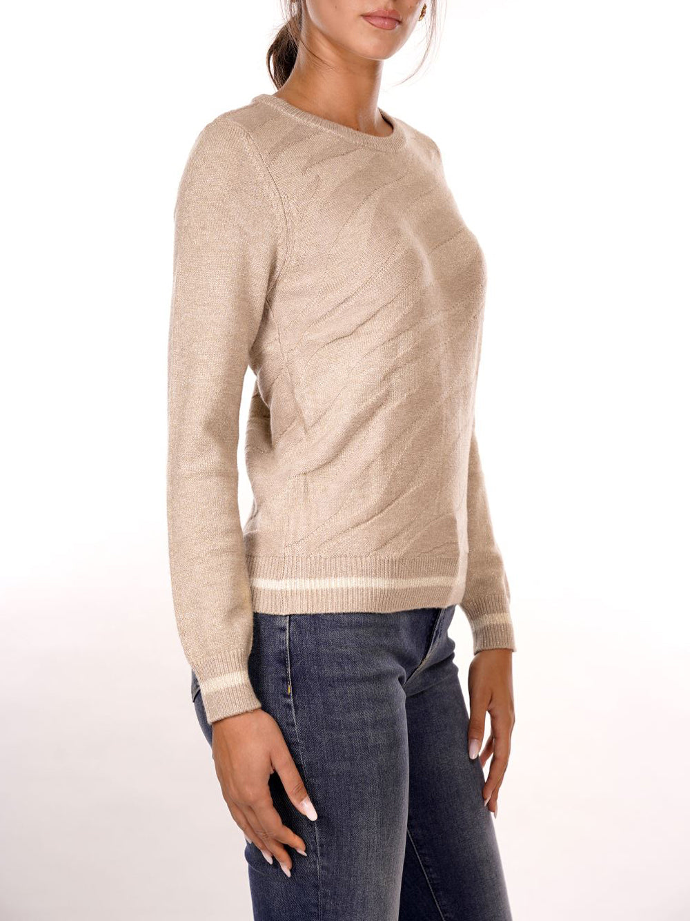 YES ZEE Maglione Donna - modello M011BI00 Beige