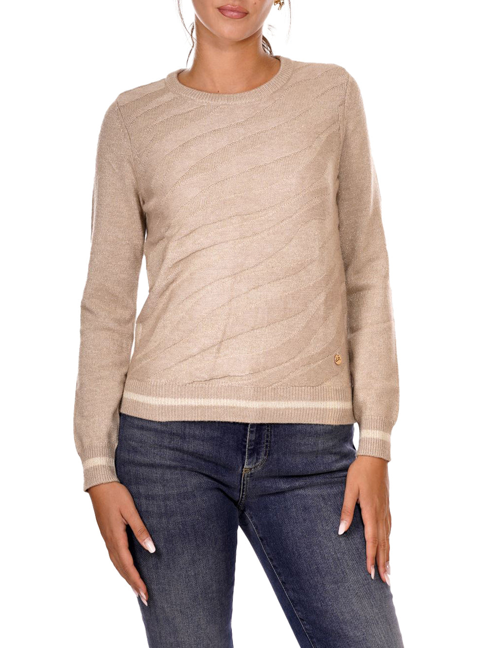 YES ZEE Maglione Donna - modello M011BI00 Beige