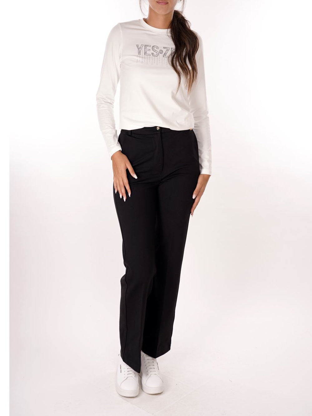 YES ZEE Pantalone Donna - modello P368CE00 Nero