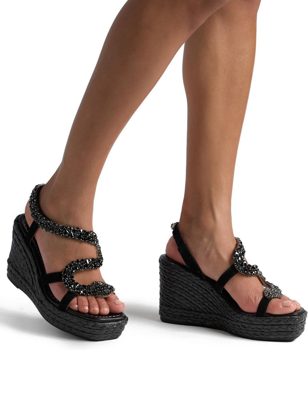 ALMA EN PENA Sandali con zeppa Donna - modello 1276 Nero