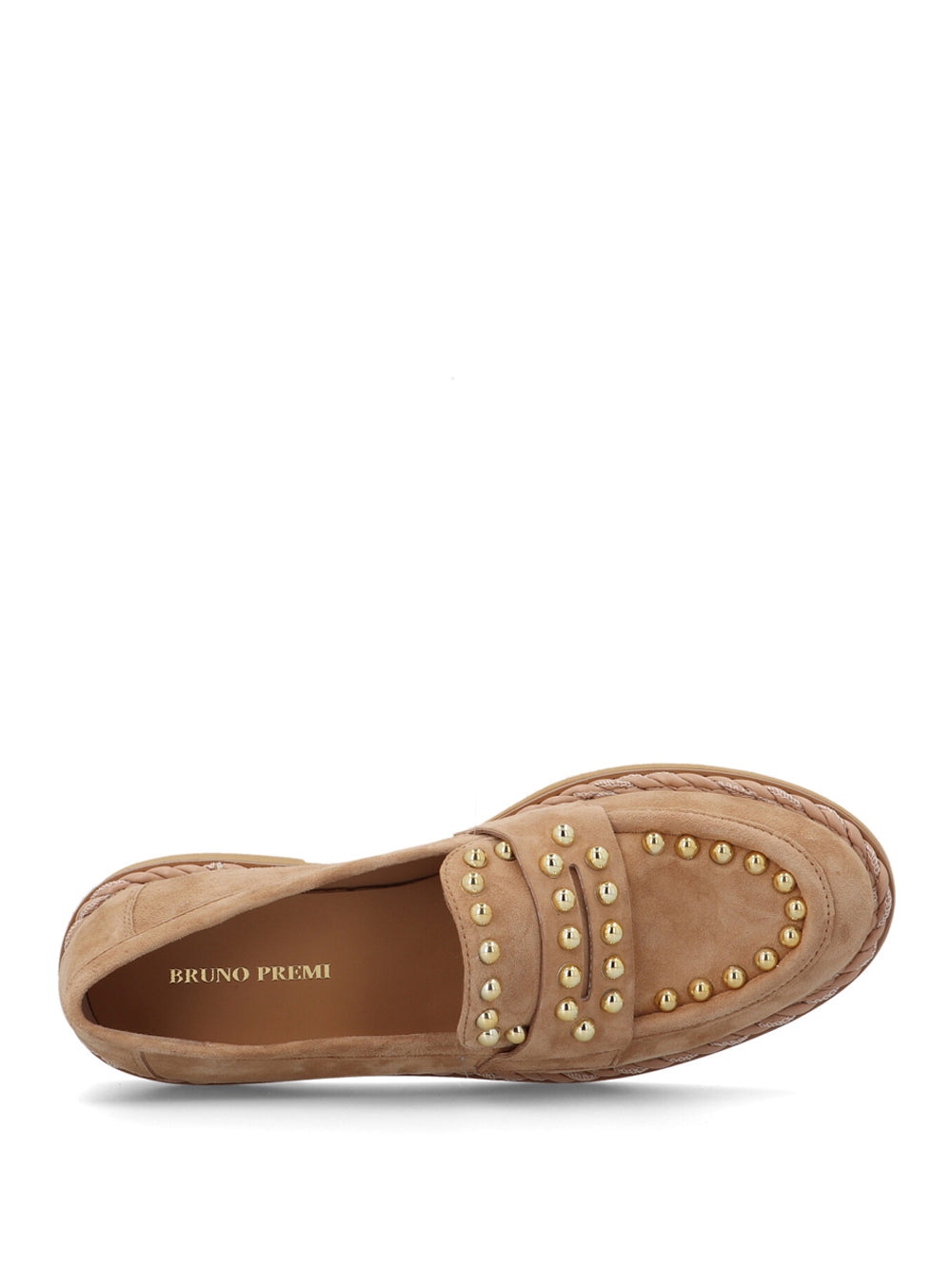 BRUNO PREMI Mocassini con borchie Donna - Camel modello 1402 Giallo