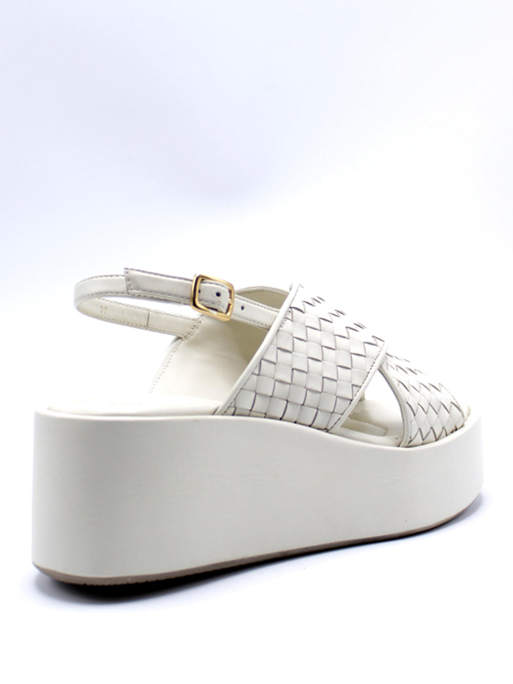 ELVIO ZANON Sandali con zeppa Donna - modello EB0902 Bianco