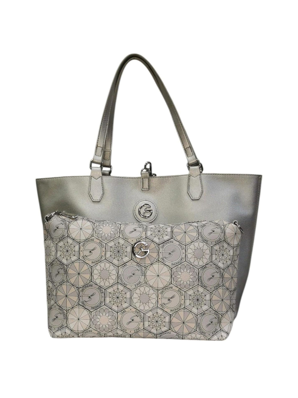 GATTINONI Borsa Shopping Donna - modello BINTD8156WZ Argento