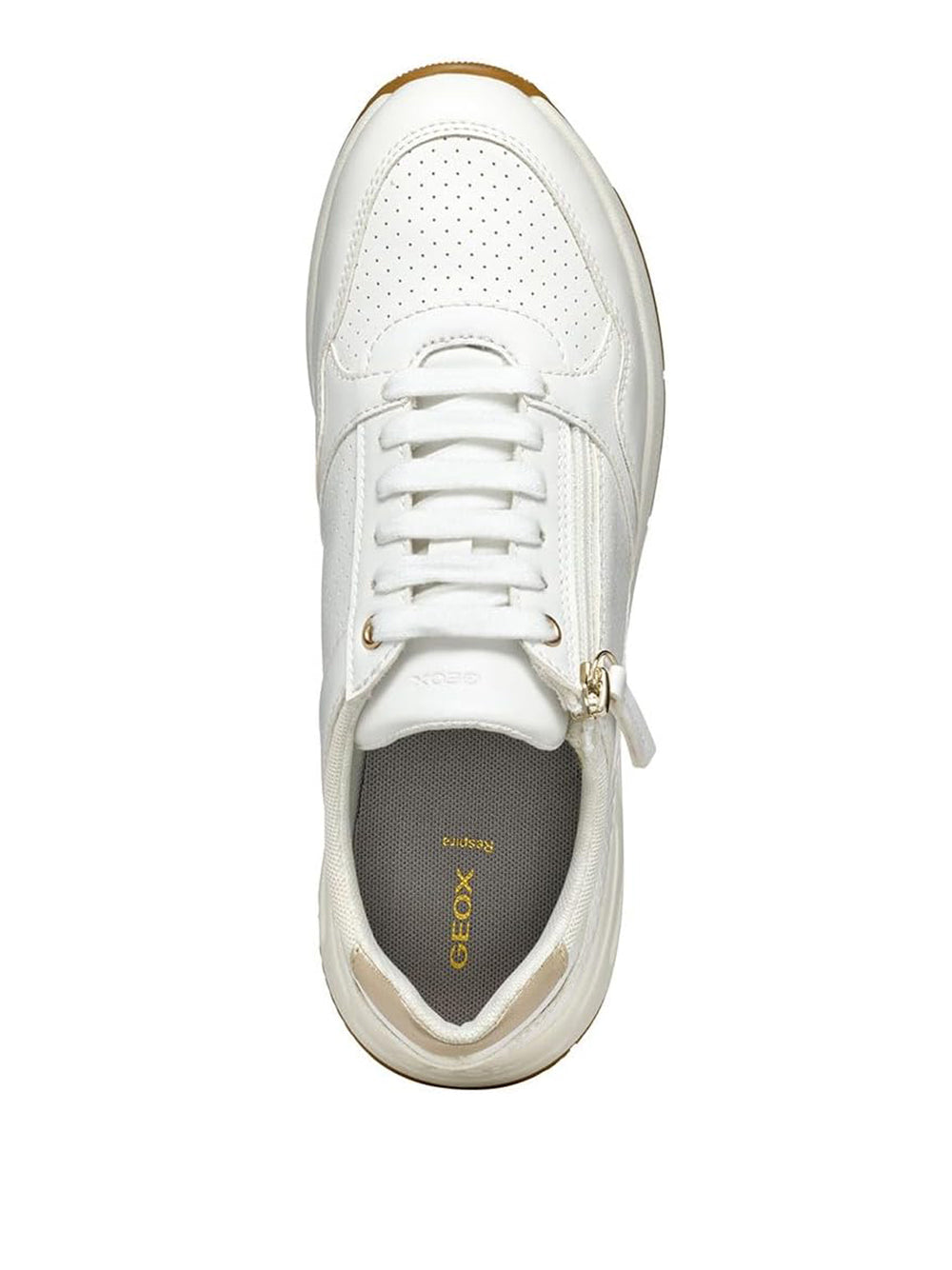 GEOX Sneakers con zip Donna - modello D36NQB0BCAR Bianco