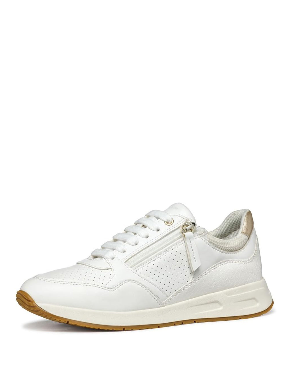 GEOX Sneakers con zip Donna - modello D36NQB0BCAR Bianco
