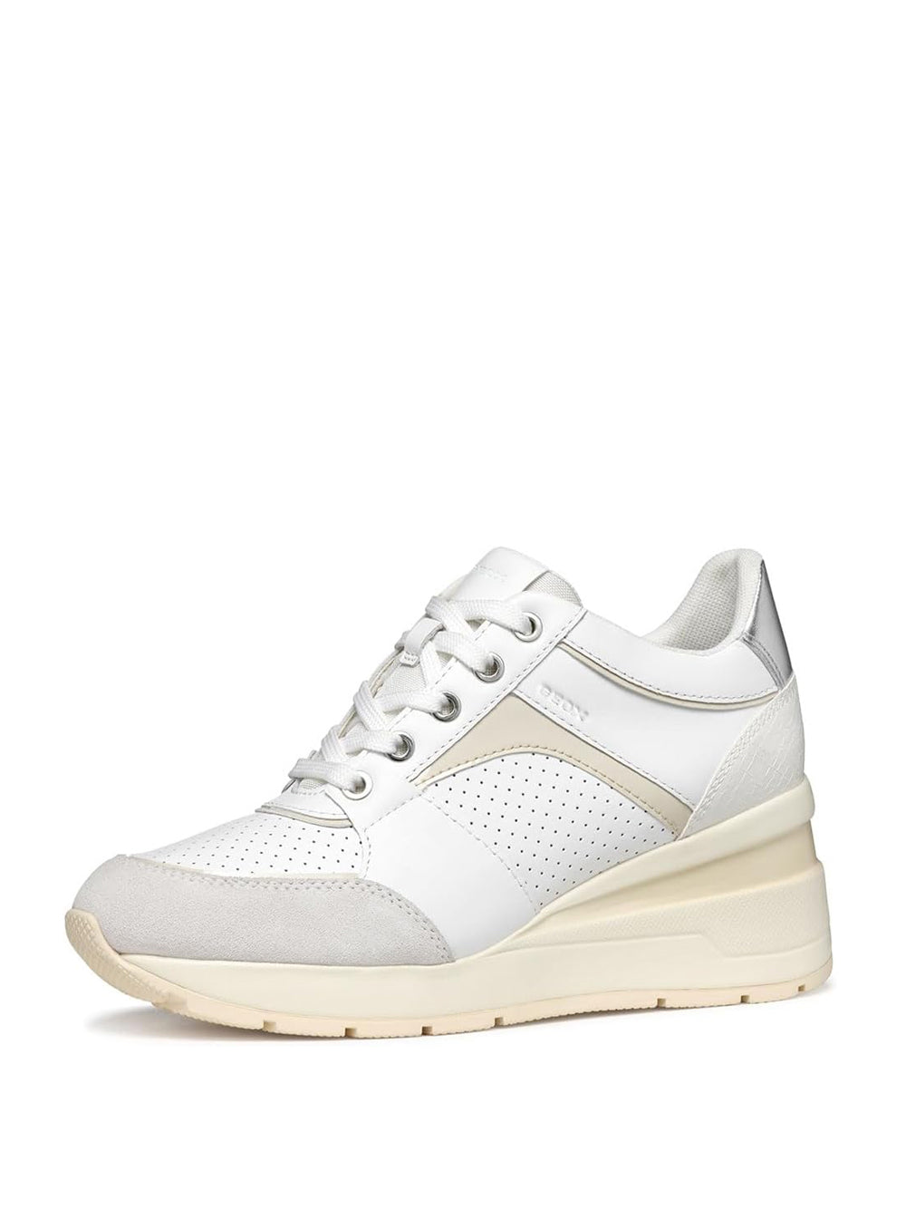 GEOX Sneakers con zeppa Donna - modello D558LA8522 Bianco
