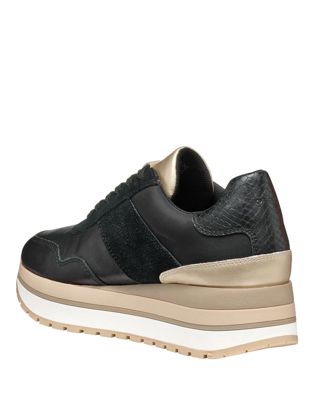 GEOX Sneakers platform Donna - modello D55MZA8522 Nero