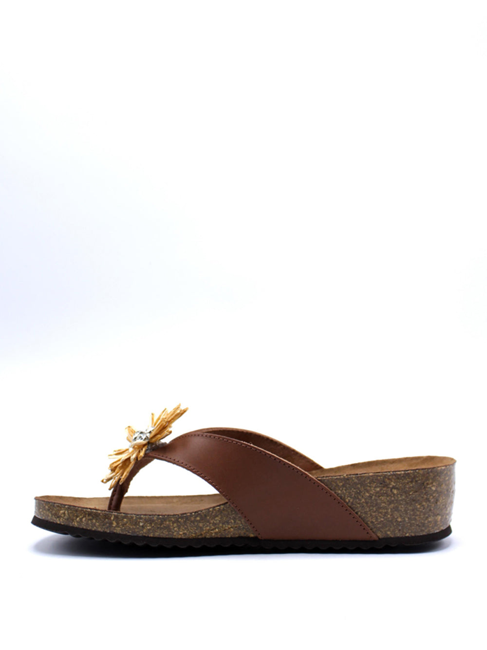GRUNLAND Sandali infradito Donna - Cuoio modello CC0067 Marrone