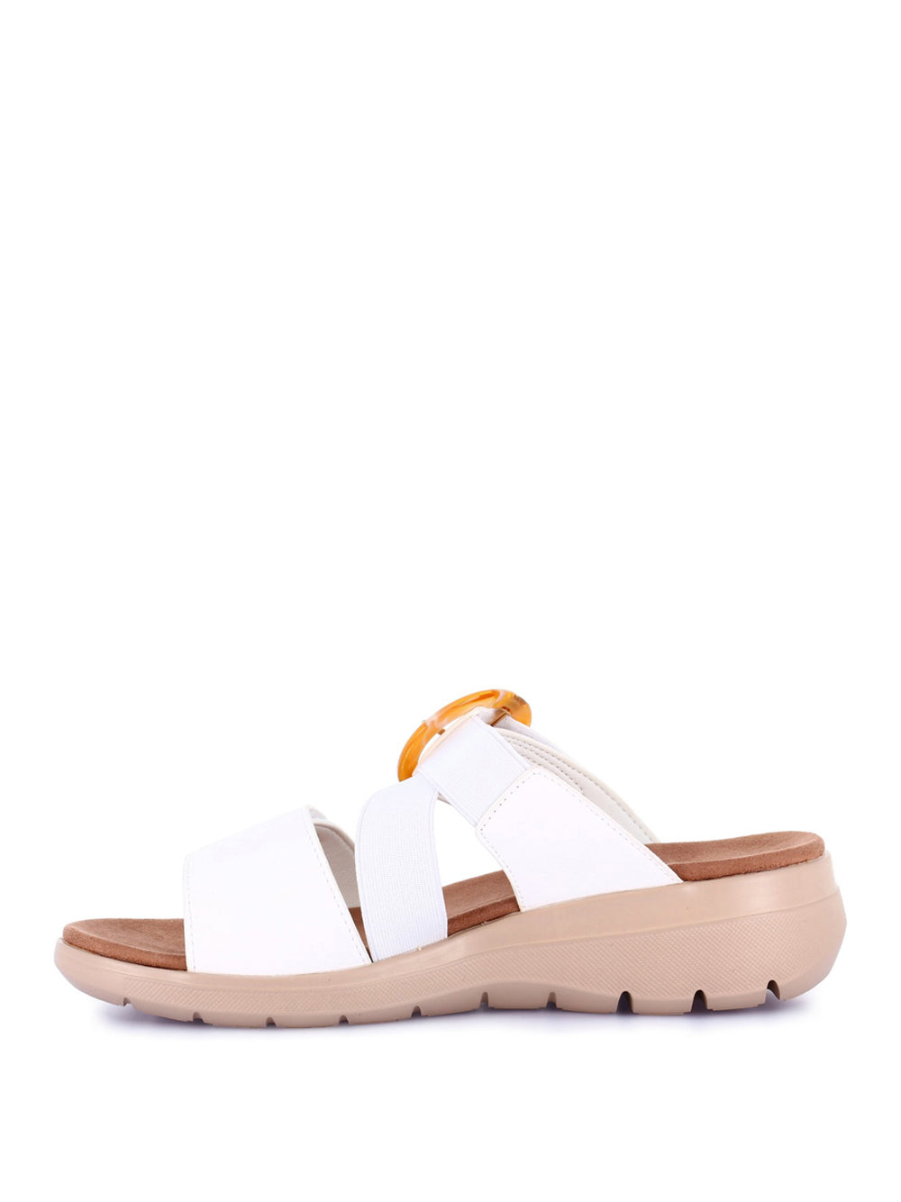 GRUNLAND Ciabatte con zeppa Donna - modello CI0885 Bianco