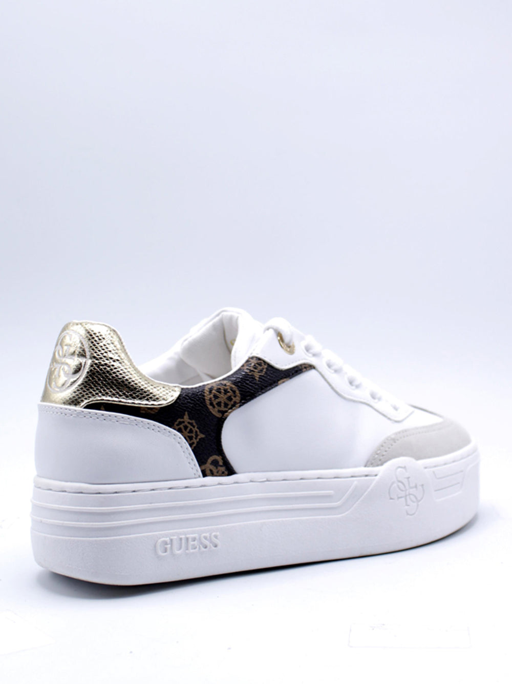 GUESS Sneakers platform Donna - modello FLPSWOELE12 Bianco