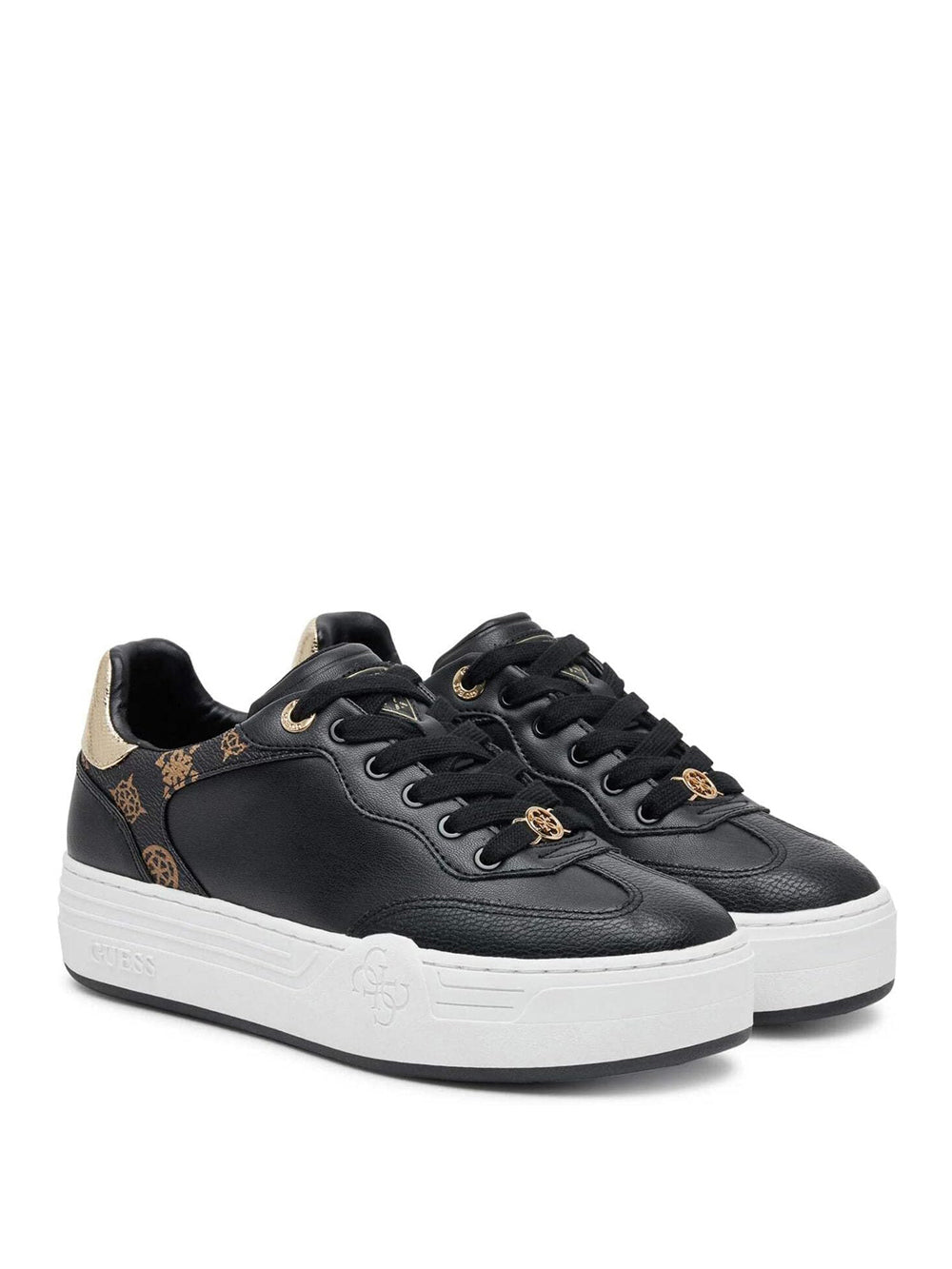 GUESS Sneakers platform Donna - modello FLPSWOFAL12 Nero