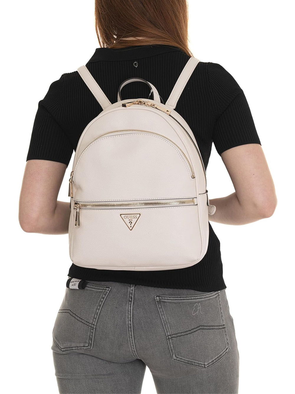 GUESS Borsa a Zainetto Saffiano Donna - modello HWBG6994330 Bianco