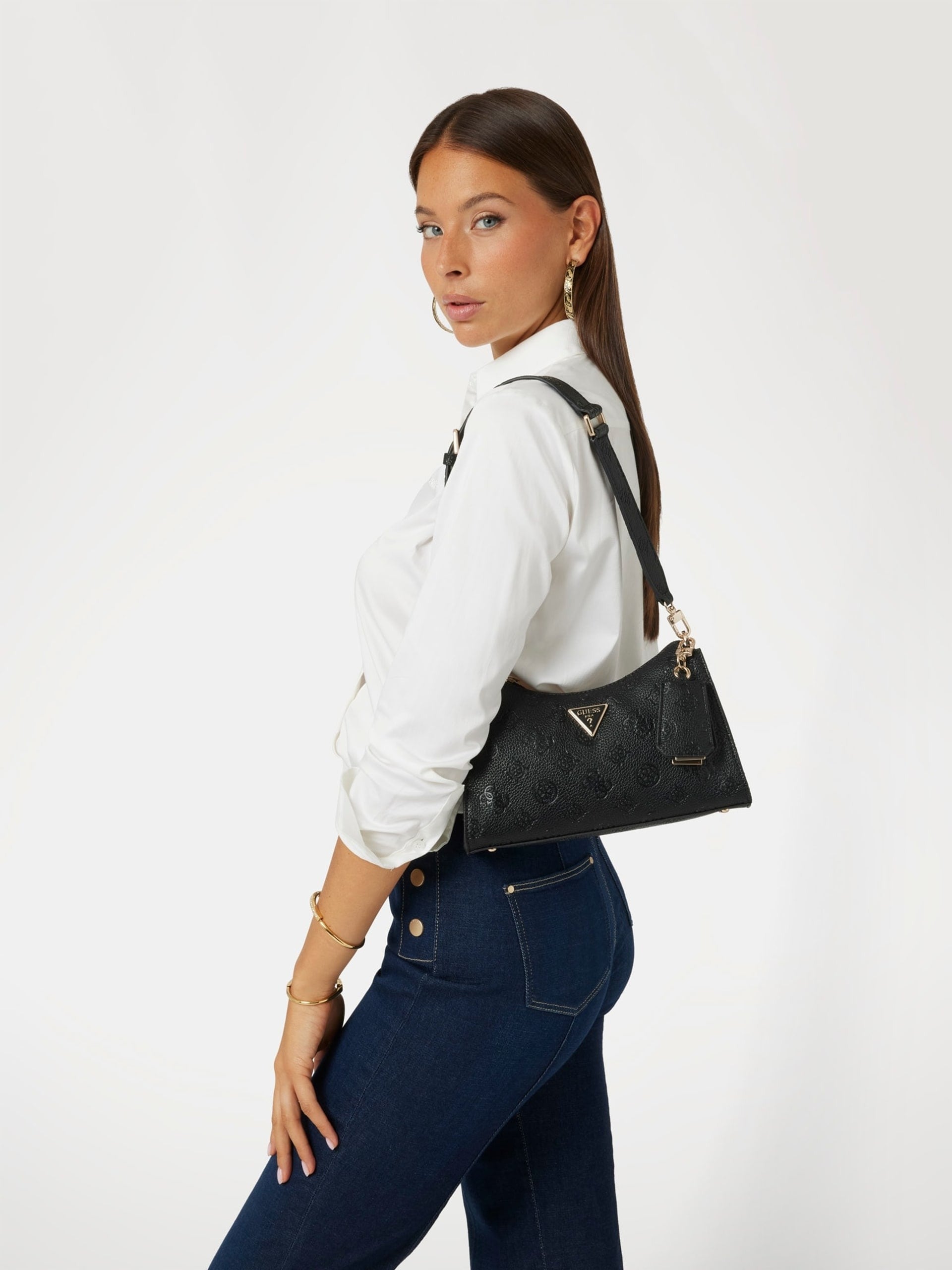 GUESS Borsa a Tracolla logato Donna - modello HWPG9349180 Nero