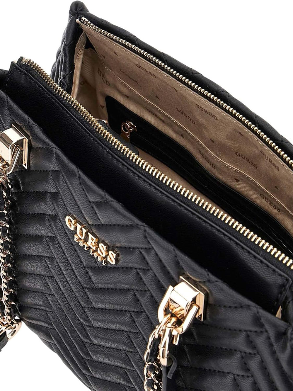 GUESS Borsa a Spalla Trapuntata Donna - modello HWQG9508090 Nero
