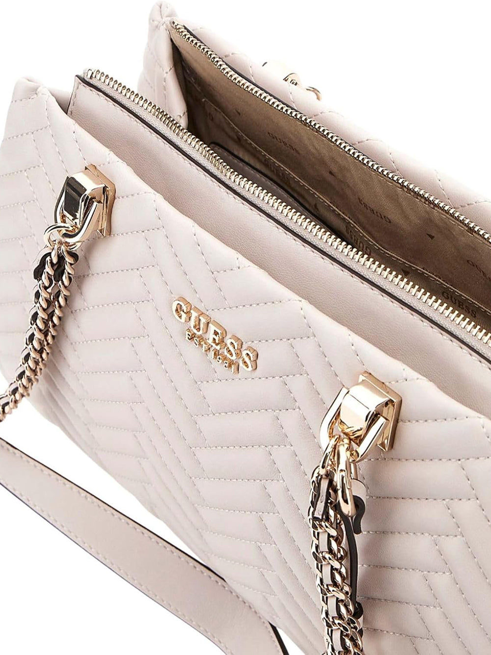 GUESS Borsa a Spalla Trapuntata Donna - modello HWQG9508090 Bianco
