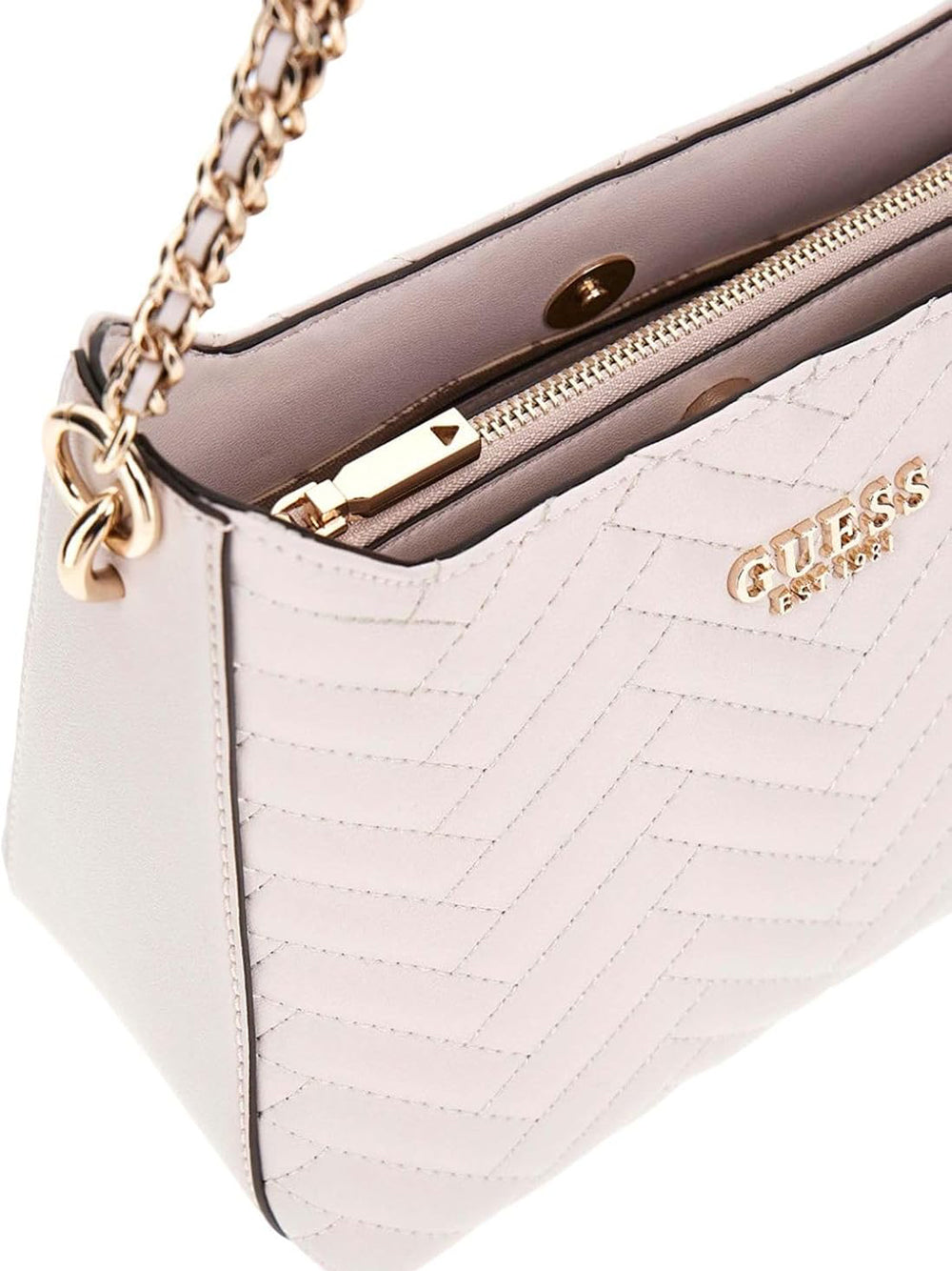 GUESS Borsa a Spalla Trapuntata Donna - modello HWQG9508180 Bianco