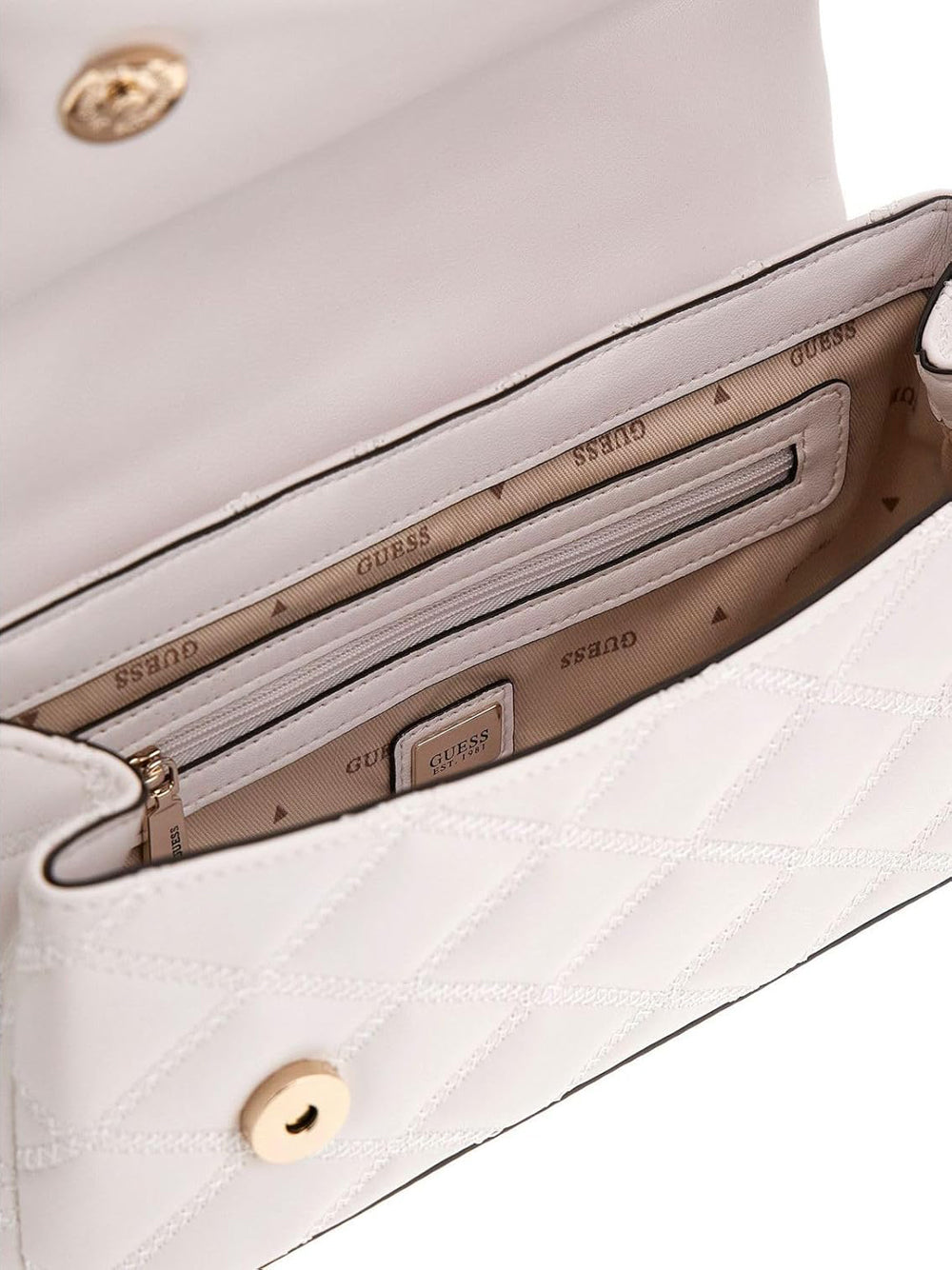 GUESS Borsa a Spalla Trapuntata Donna - modello HWQG9632210 Bianco