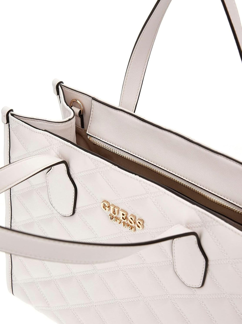 GUESS Borsa a Spalla Trapuntata Donna - modello HWQG9632220 Bianco