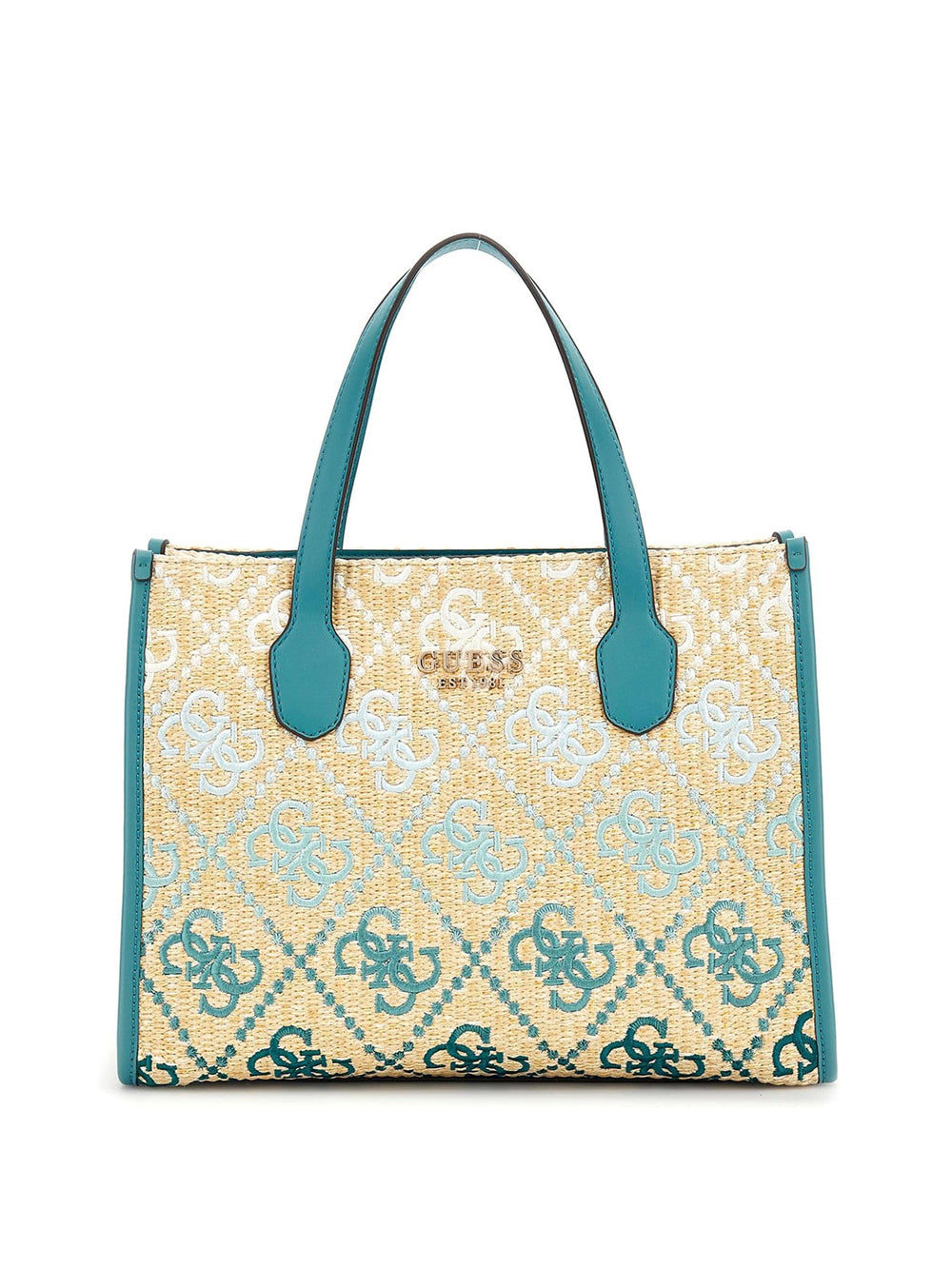 GUESS Borsa a Mano logato Donna - Teal Logo modello HWSW8665220 Verde
