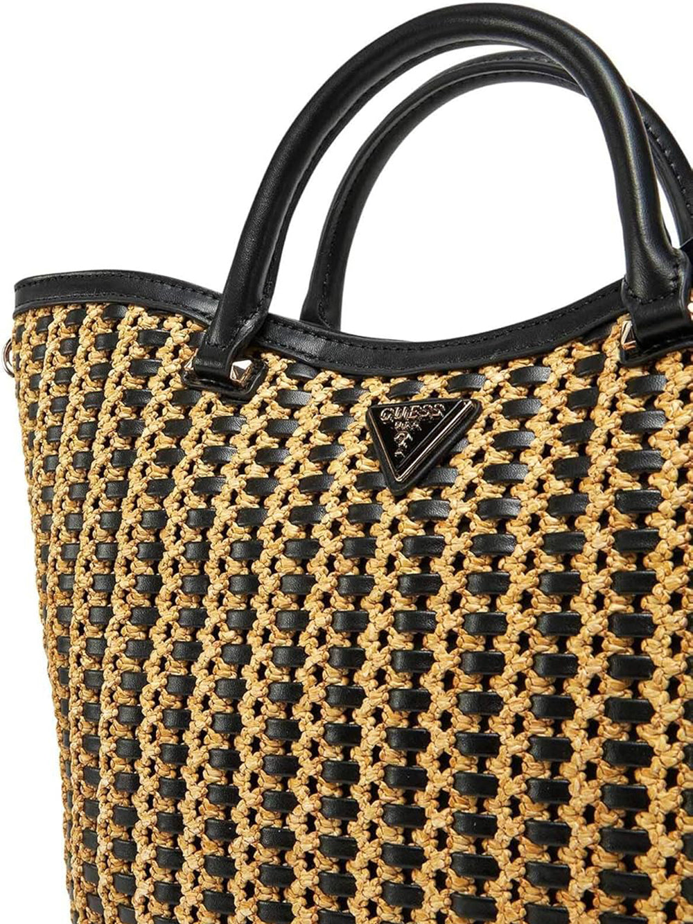 GUESS Borsa a Spalla Donna - Natural/Black modello HWWG9647220 Multicolore