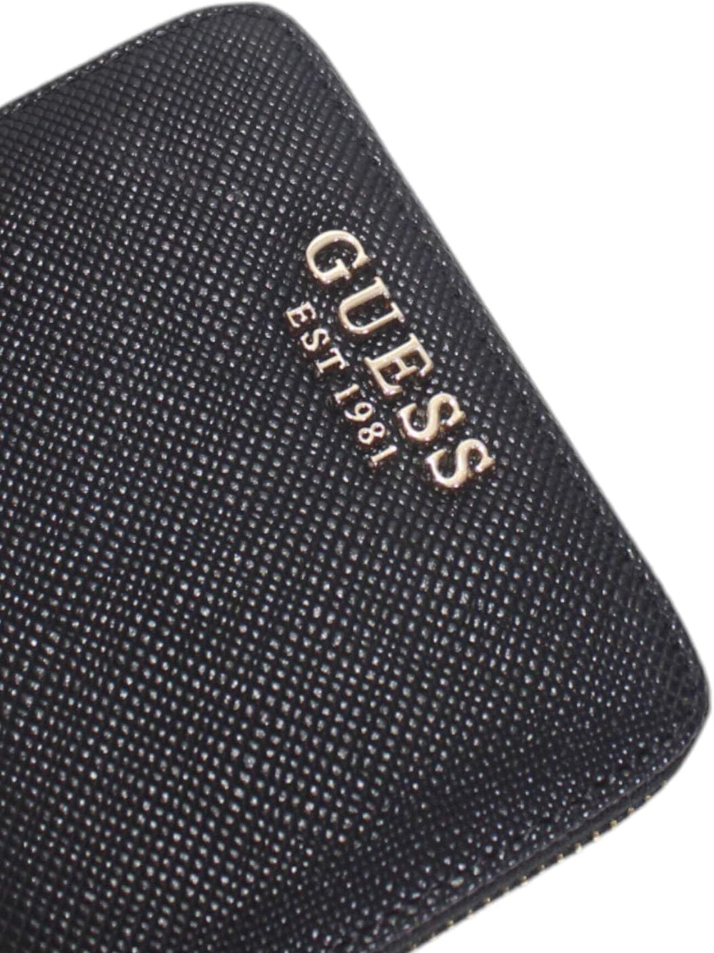 GUESS Portacarte Saffiano Donna - modello SWZG8500137 Nero