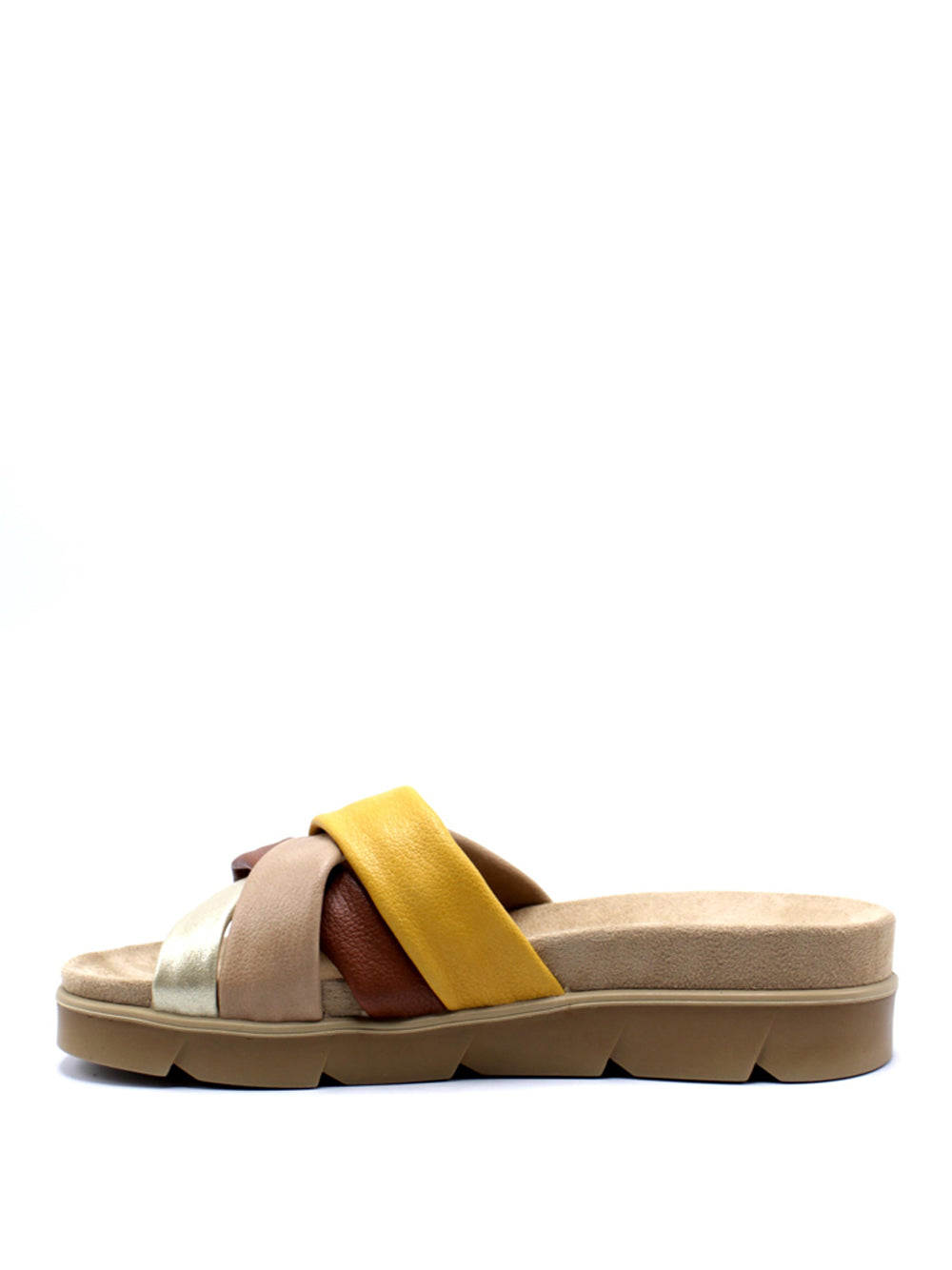 IGI&CO Sandali con zeppa Donna - Taupe/Giallo modello 7669000 Multicolore