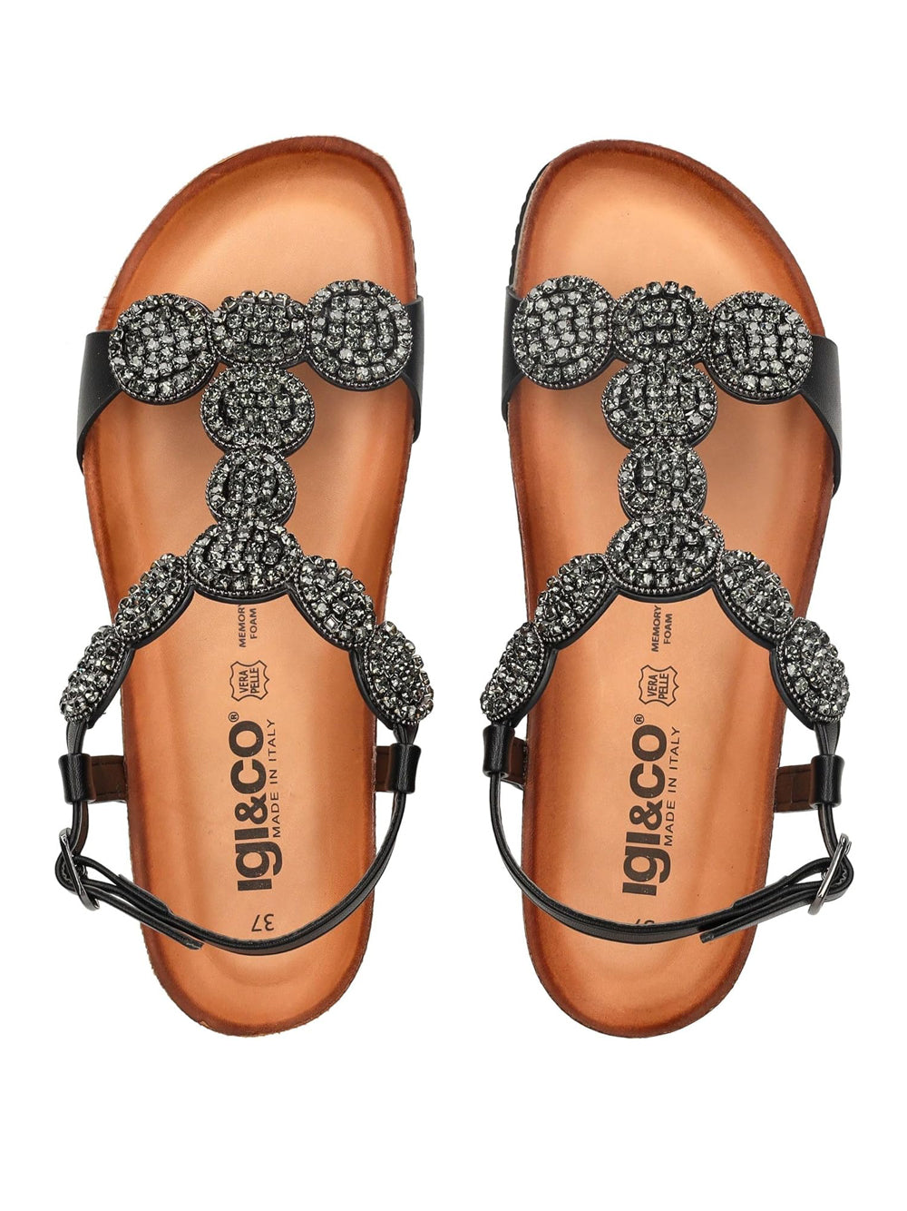 IGI&CO Sandali con zeppa Donna - modello 7698100 Nero
