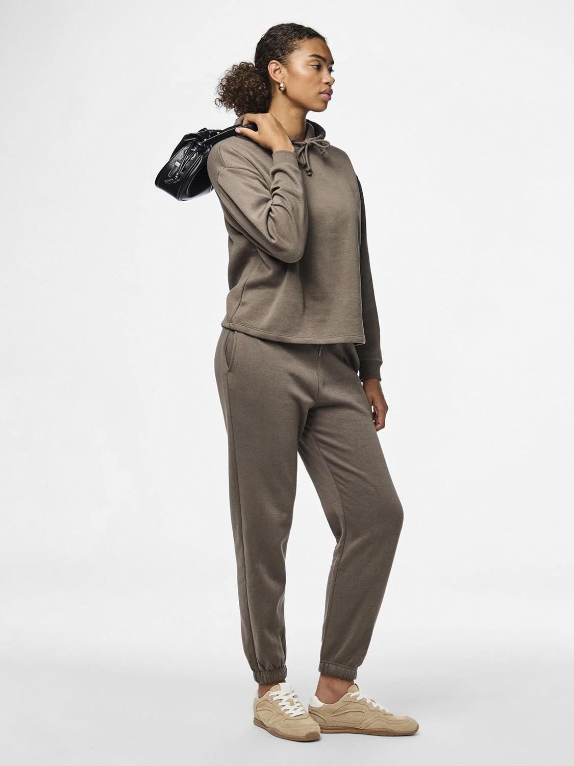 PIECES Pantalone Donna - Fango modello 17113436 Marrone