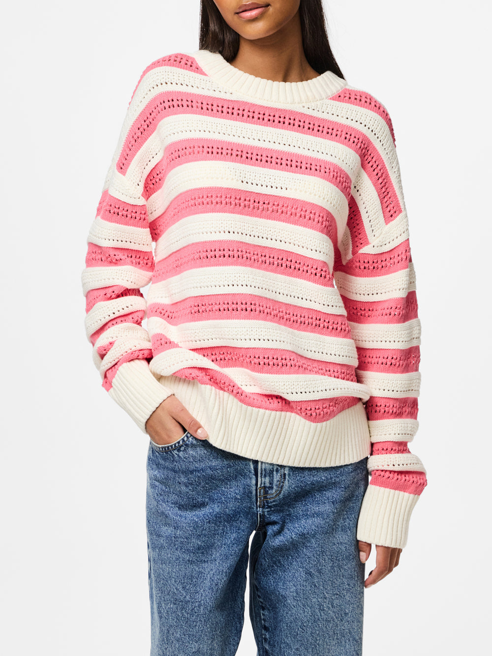 PIECES Maglione Donna - modello 17155033 Bianco