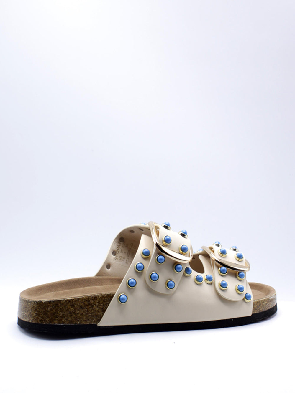 SHOP ART Ciabatte con borchie Donna - Crema modello SASS250282 Beige