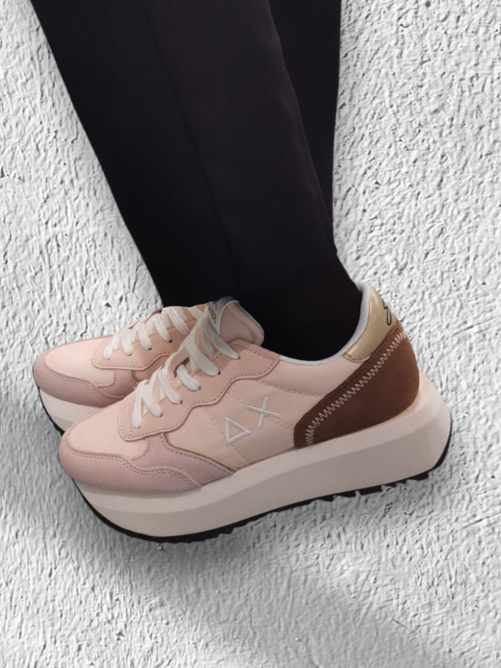 SUN68 Sneakers plantare estraibile Donna - modello Z35210 Bianco