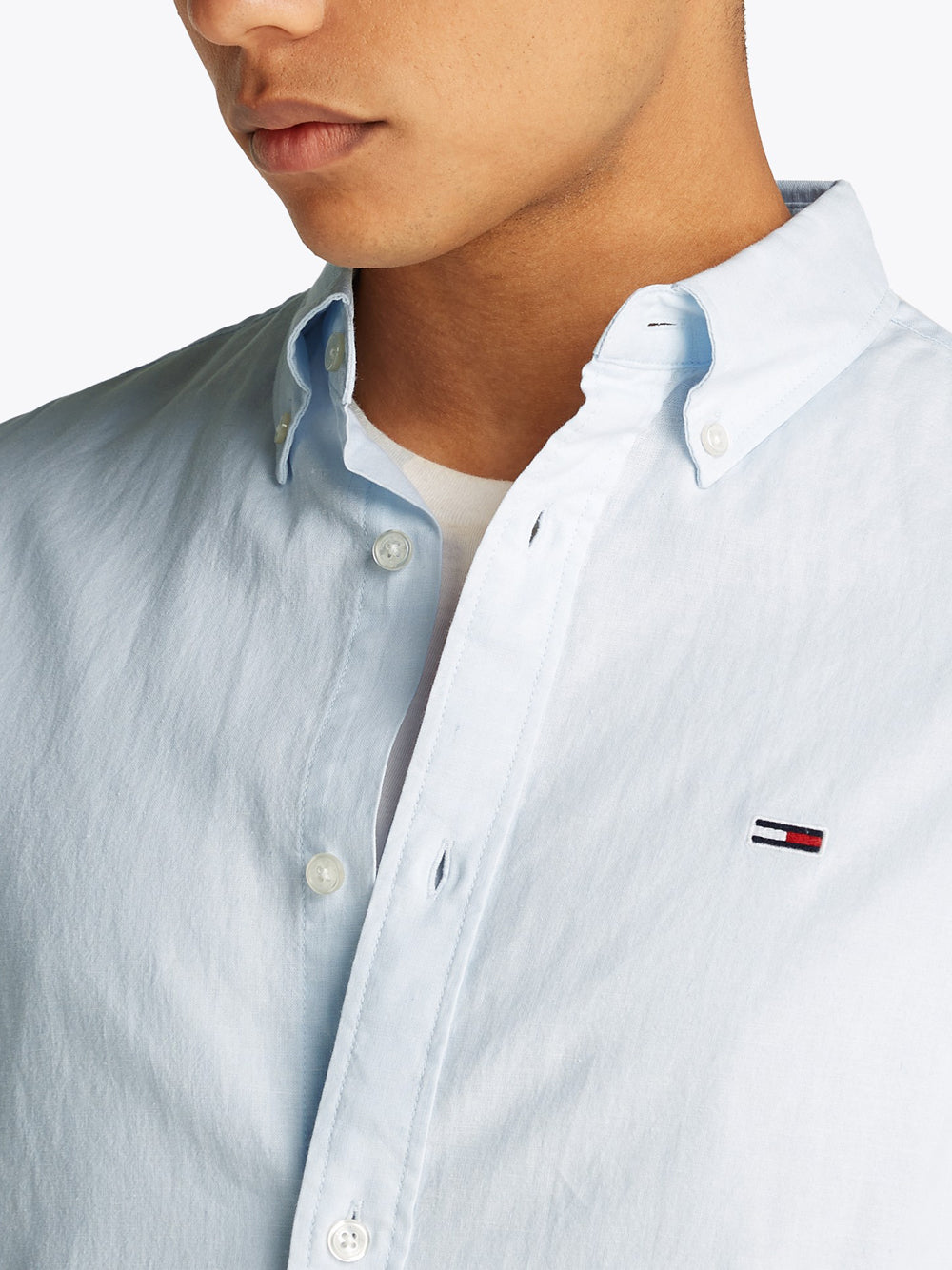 TOMMY HILFIGER Camicia Uomo - modello DM0DM20875 Celeste