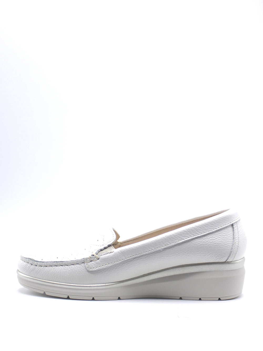 VALLEVERDE Mocassini con zeppa Donna - modello 11052 Bianco