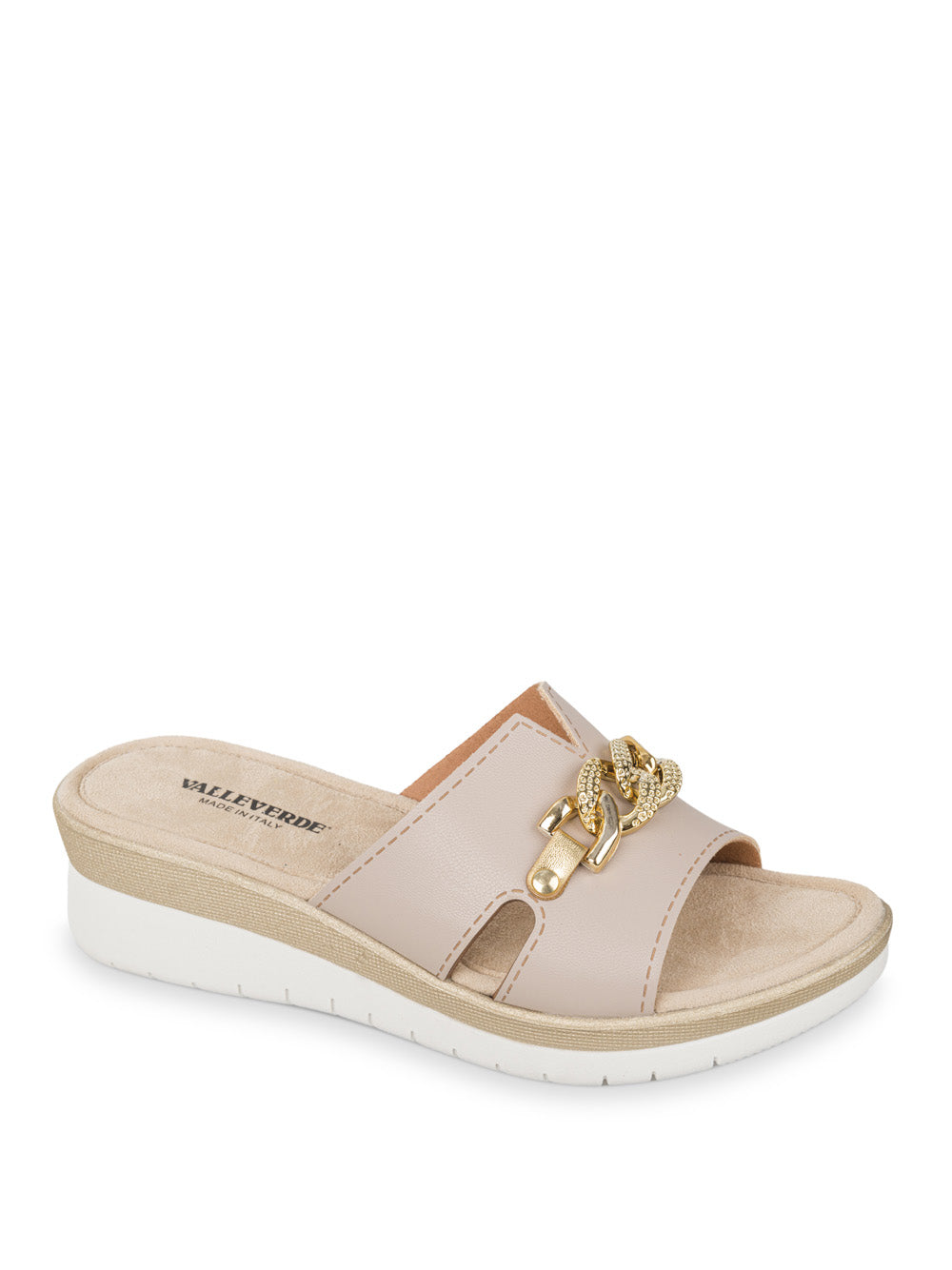 VALLEVERDE Ciabatte con zeppa Donna - modello 52102 Beige