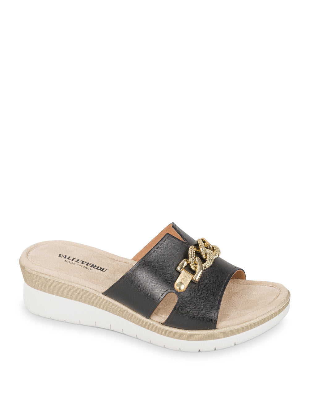 VALLEVERDE Ciabatte con zeppa Donna - modello 52102 Nero