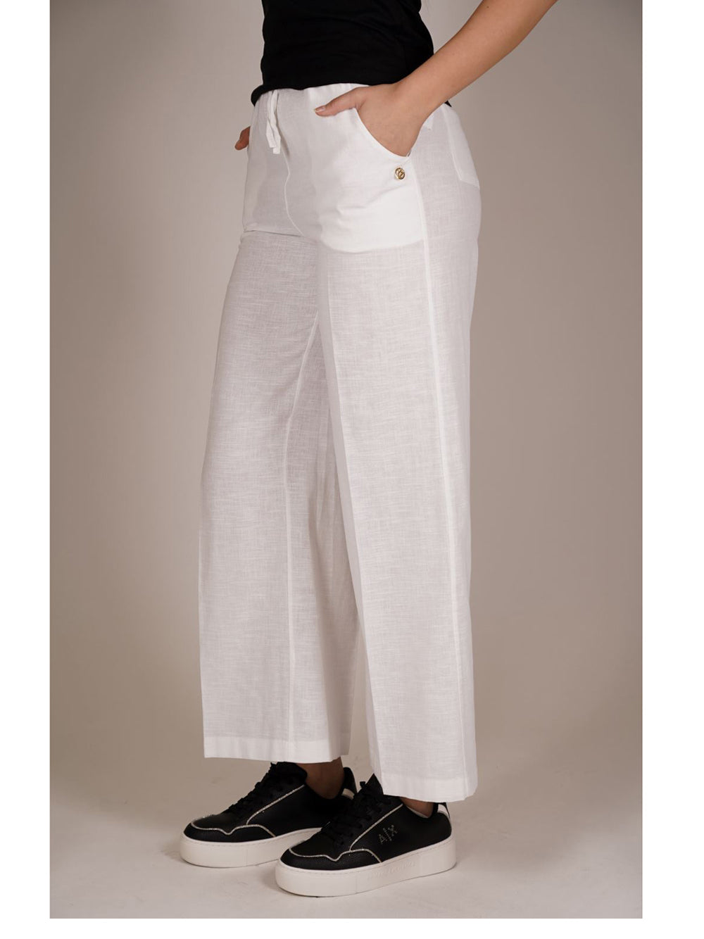 YES ZEE Pantalone Donna - modello P398J200 Bianco