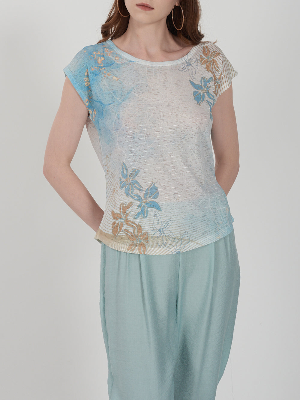 YES ZEE T-shirt Donna - Var.Azzurro modello T235Y303 Celeste