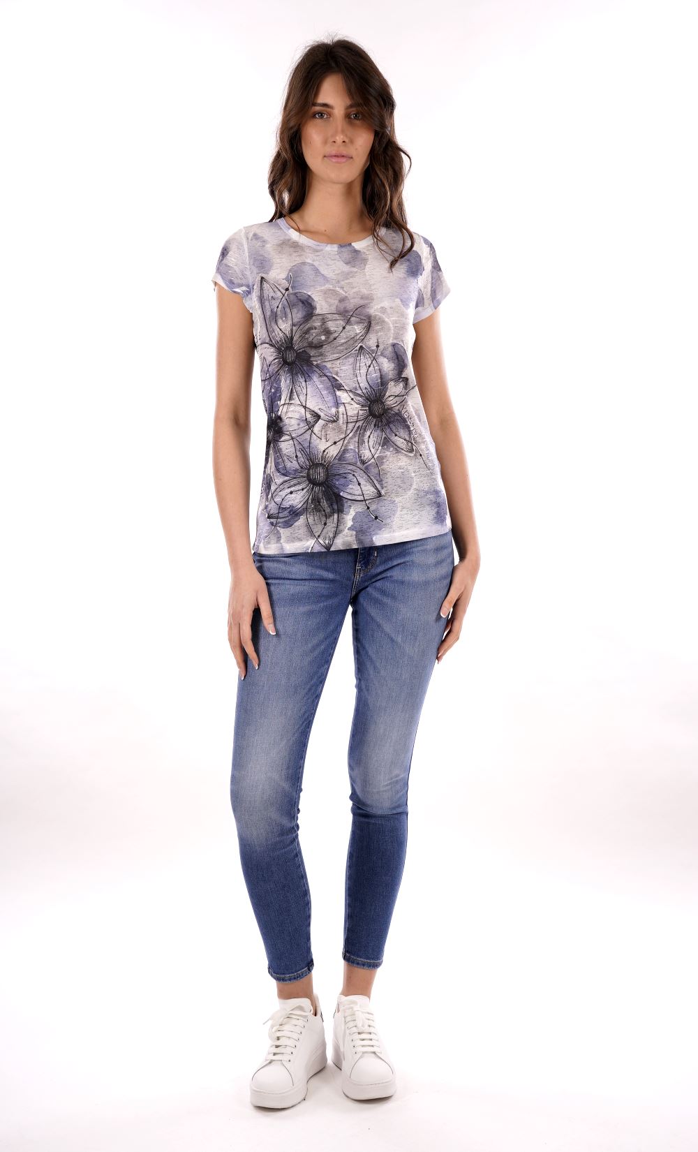 YES ZEE T-shirt Donna - modello T236Y302 Blu