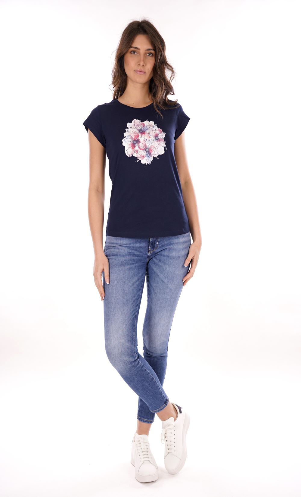 YES ZEE T-shirt Donna - modello T257SG00 Blu